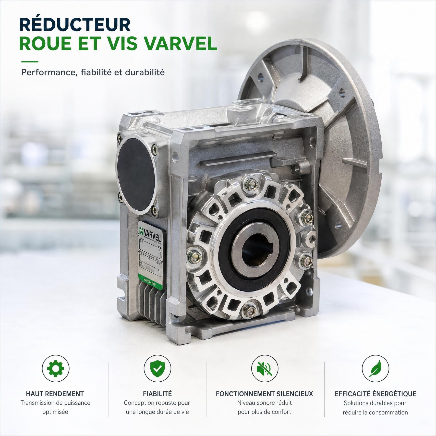 Gamme Varvel RS / RT : le réducteur à roue et vis sans fin modulaire par excellence