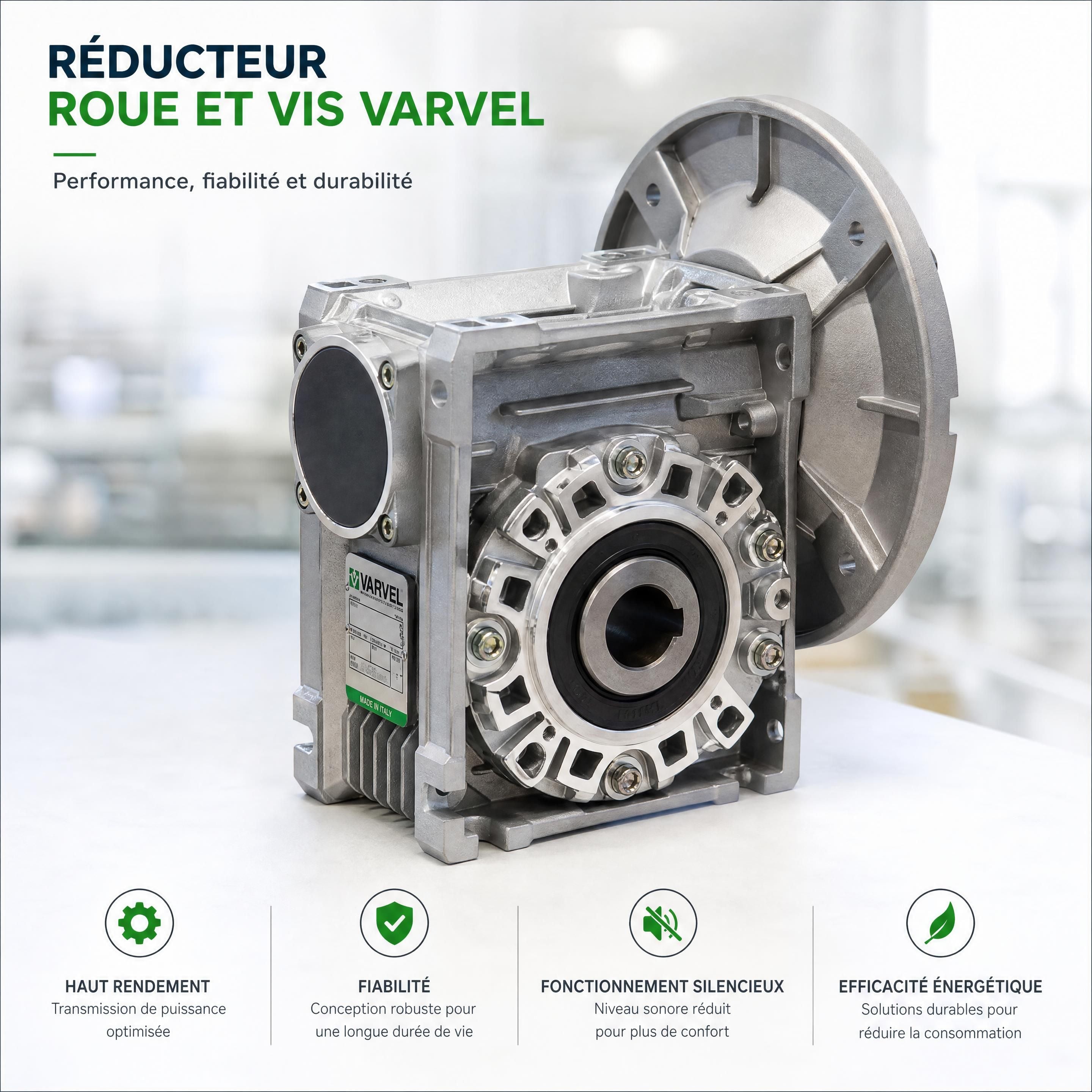 Gamme Varvel RS / RT : le réducteur à roue et vis sans fin modulaire par excellence